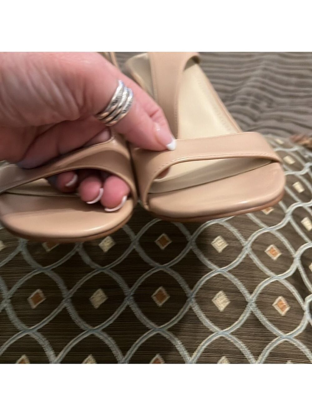 Nine West sandals. Light pink/ beige - Picture 2 of 6